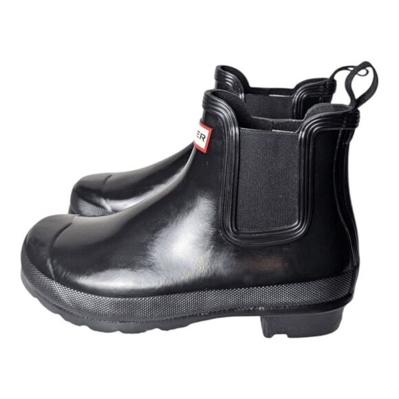 NWOB HUNTER Original Gloss Chelsea Boot Size 7 - Picture 2 of 7